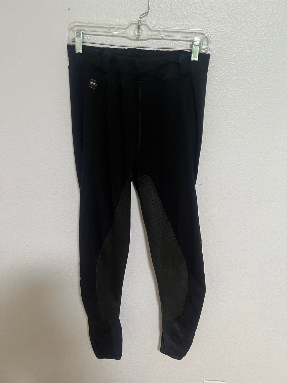 FITS Riding Breeches Leggings Black Size Large Grip Panels Equestrian